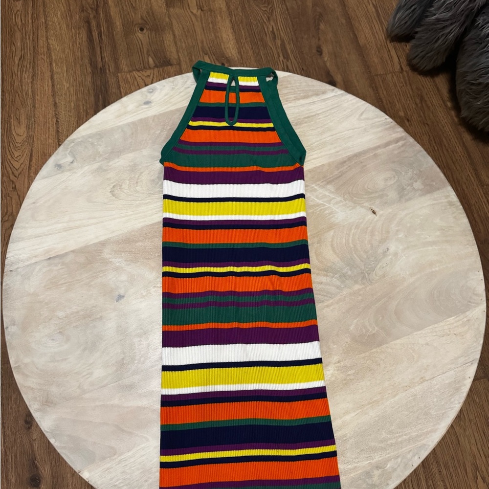 Forever 21 Colorful Striped Midi Sweater Dress - Picture 4 of 7